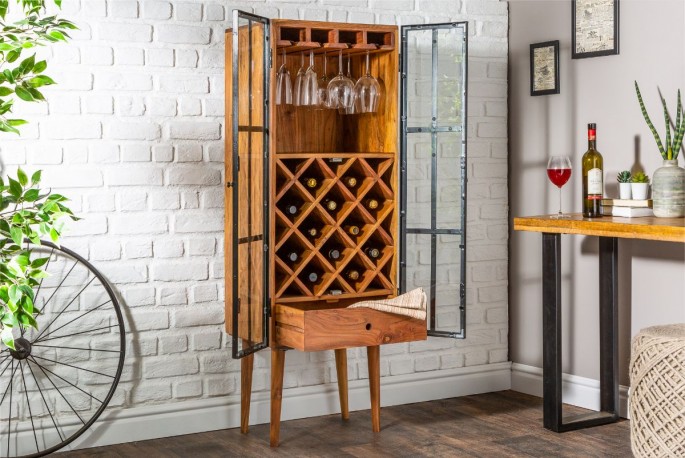 BODEGA vinställ akaciaträ 145 cm