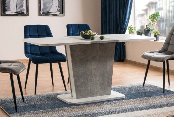 CALYPSO - Förlängningsbart matbord med betongeffekt