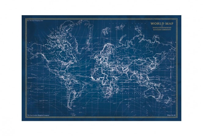 CASSIA - GLASSTAVLA VÄRLDSKARTAN