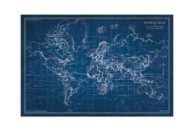 CASSIA - GLASSTAVLA VÄRLDSKARTAN