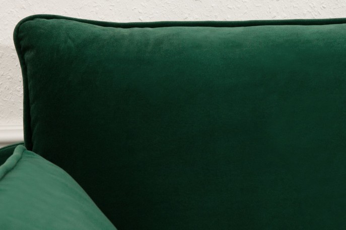 WELDE - Soffa i grönt sammet 210 cm