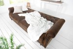 LIVLY - 200 cm antikbrun bäddsoffa i sammet
