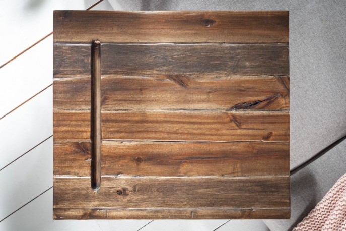 TRIODOS - Handgjort sidobord i massiv akaciaträ 43 cm