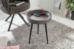 NATURALEZA - Sidobord i massivt akaciaträ grå 35 cm