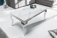LUIS - Soffbord i modern barockstil silver marmor