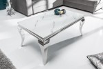 LUIS - Soffbord i modern barockstil silver marmor