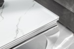 LUIS - Soffbord i modern barockstil silver marmor