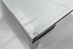 LUIS - Soffbord i modern barockstil silver marmor
