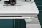 LUIS - Konsol/sminkbord i barockstil silver marmor
