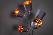 NIVÅ - golvlampa svart och guld 178 cm