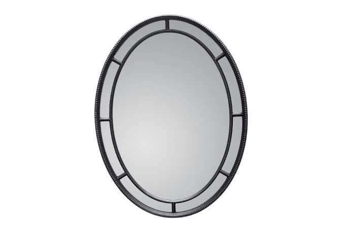 MIND - 91x120CM OVAL SPEGEL I MATTSVART