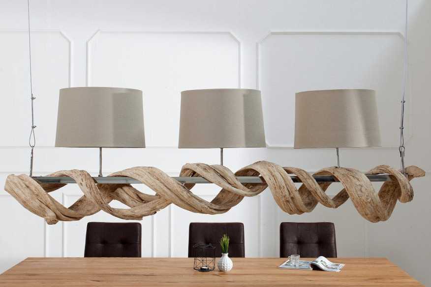 Hängeleuchte Vigine 160cm Recyclingholz