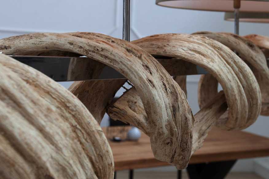 Hängeleuchte Vigine 160cm Recyclingholz