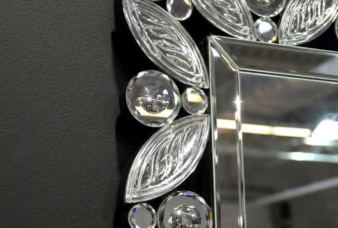GRODY - 60X88CM SILVERSPEGEL M. KRISTALLSTENAR