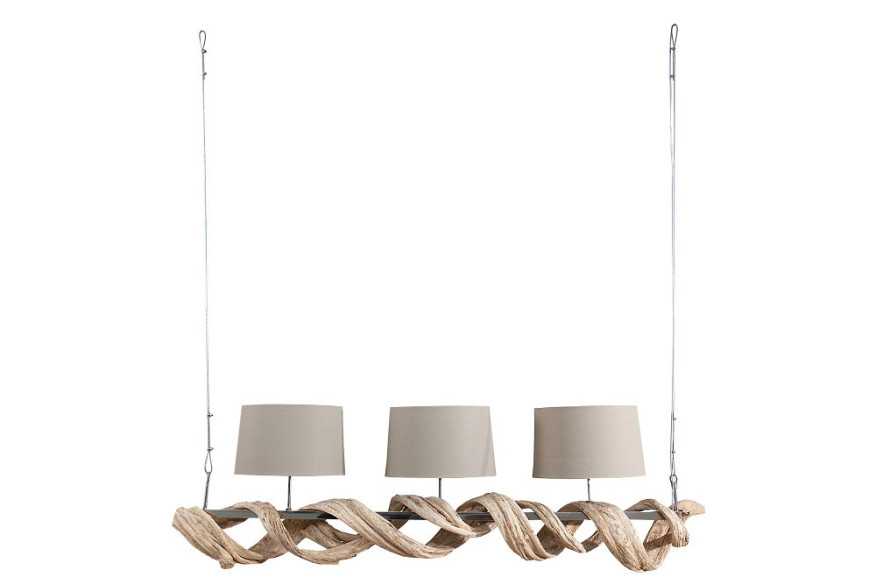 Hängeleuchte Vigine 160cm Recyclingholz