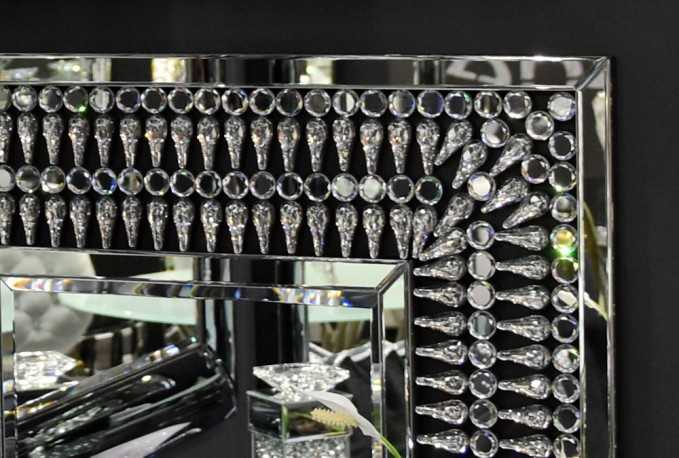 MYHRE - 80x120CM SPEGEL M. KRISTALLRAM