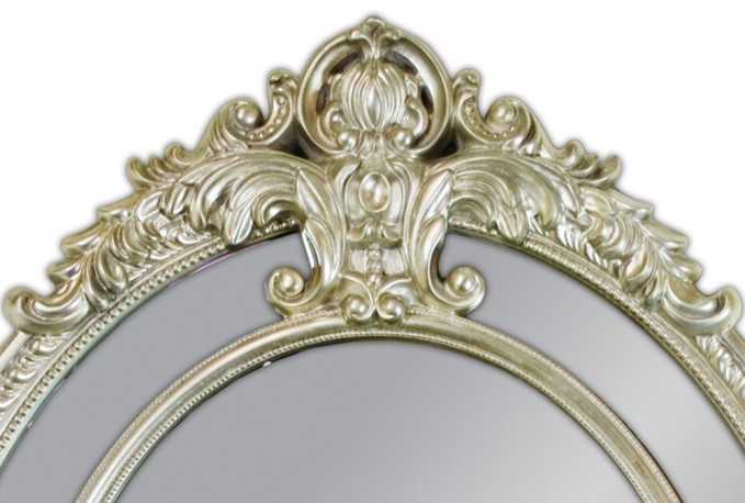 DAGMAR - 100X133CM BAROCKINSPIRERAD SILVER SPEGEL