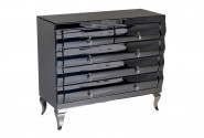 SIGGE - 100X86CM SIDEBOARD/SKÄNK I GRAFIT FASAD GLAS