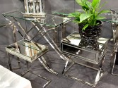 EDLA - 47X57CM SOFF/SIDOBORD I SILVER/SPEGELGLAS
