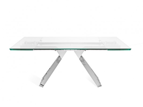 LAGE - 180-250CM FÖRLÄNGNINGSBART MATBORD I GLAS