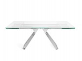LAGE - 180-250CM FÖRLÄNGNINGSBART MATBORD I GLAS