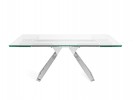 LAGE - 180-250CM FÖRLÄNGNINGSBART MATBORD I GLAS