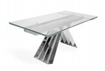 LAGE - 180-250CM FÖRLÄNGNINGSBART MATBORD I GLAS