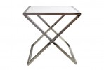 TABO - 50X50CM SOFF/SIDOBORD I SILVER/TRANSPARENT