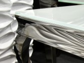 LUIS - 60X50CM SOFFBORD I SILVER/VITT GLAS