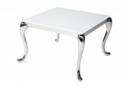 ODENDISA - 60X60CM SILVER SOFFBORD M. VITT GLAS
