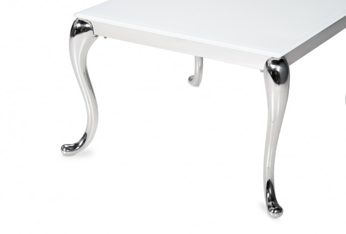ODENDISA - 60X60CM SILVER SOFFBORD M. VITT GLAS