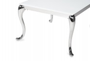 ODENDISA - 60X60CM SILVER SOFFBORD M. VITT GLAS