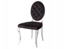 NEMY - SILVER/SVART MATSTOL I VELOUR