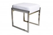 CORDELIA - SILVER/VIT SITTPALL I ECO-LÄDER