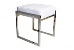 CORDELIA - SILVER/VIT SITTPALL I ECO-LÄDER