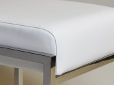 CORDELIA - SILVER/VIT SITTPALL I ECO-LÄDER