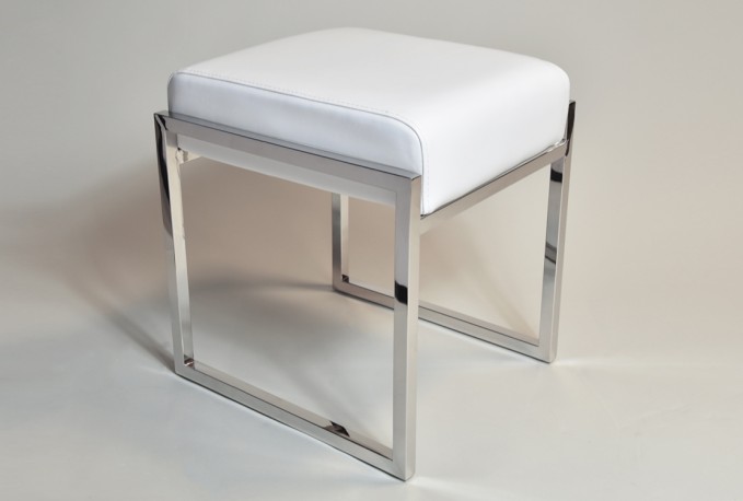 CORDELIA - SILVER/VIT SITTPALL I ECO-LÄDER