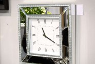 HILDA - 50X50CM SILVER KLOCKA M. GLASRAM