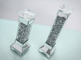 DANIELLA - 12x35CM LJUSSTAKE M. KRISTALLDETALJER