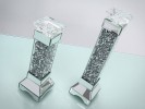 DANIELLA - 12x35CM LJUSSTAKE M. KRISTALLDETALJER