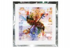 CARMEN - 80X80CM ABSTRAKT TAVLA, RAM AV SPEGELGLAS