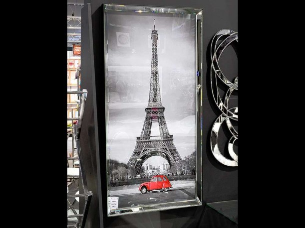 VEJEN - 63X125CM TAVLA PARIS, RAM AV SPEGELGLAS