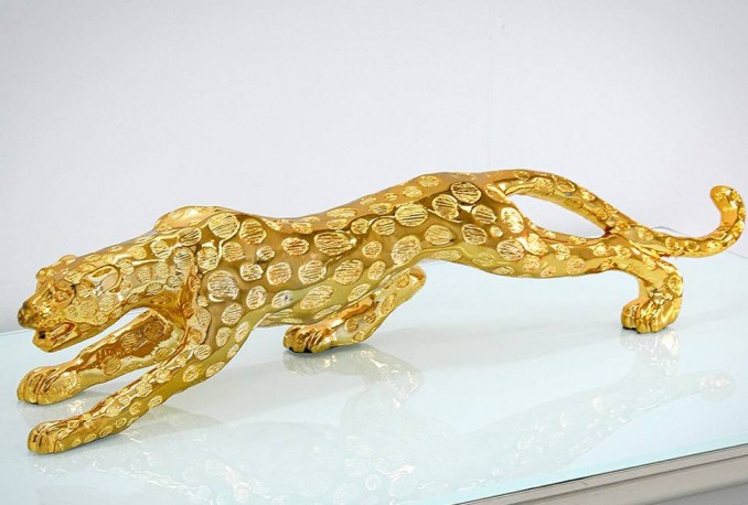 EMELINA - 54CM PRYDNADS GEPARD I GULD