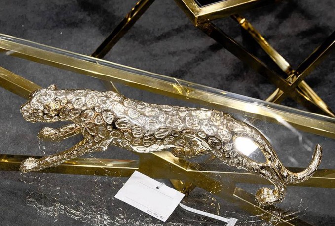 EMELINA - 54CM PRYDNADS GEPARD I GULD