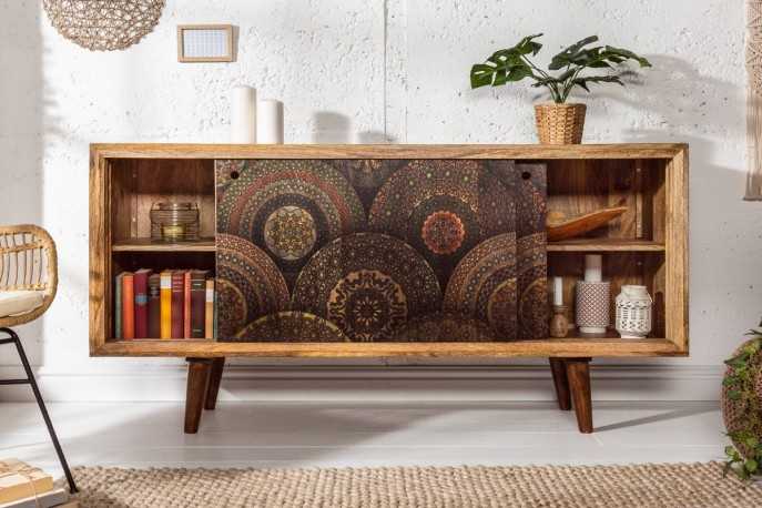 TULA - 160CM SKÄNK I MANGOTRÄ/MANDALA MÖNSTER