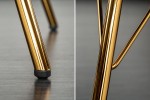 EDISON - STOL I MÖRKBLÅ SAMMET/GULD BEN