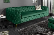 ESPELMA - 240CM CHESTERFIELD SOFFA I GRÖN SAMMET