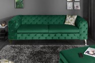 ESPELMA - 240CM CHESTERFIELD SOFFA I GRÖN SAMMET