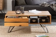 FINDA - 110CM HANDGJORT SOFFBORD I MASSIV EK