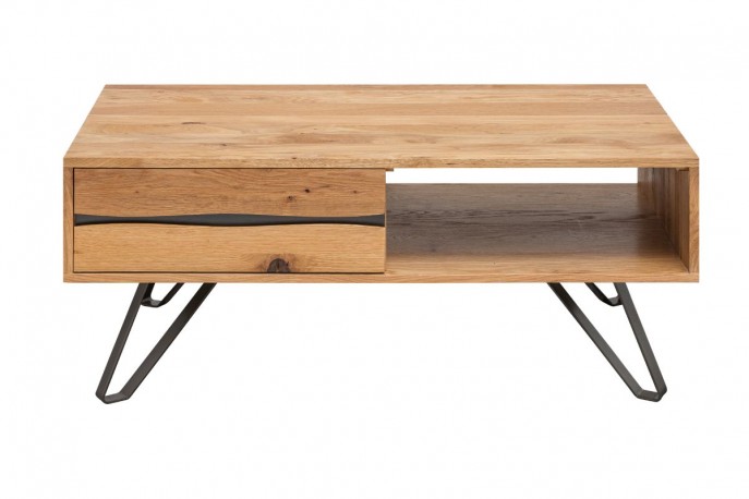 FINDA - 110CM HANDGJORT SOFFBORD I MASSIV EK